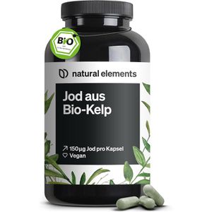 natural-elements Jod 365 Kapseln, BIO, Jod aus wildwachsender Kelpalge, 150 µg