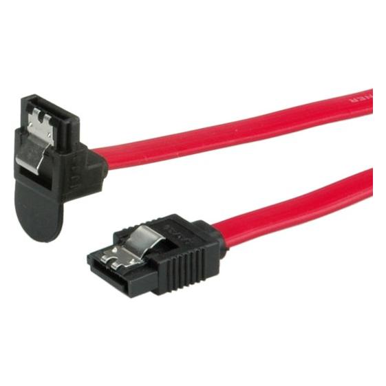 Roline Int. SATA 6.0 Gbit/s HDD-Kabel mit Schnappverschluss, gewinkelt 0,5m (50 cm, SATA) (11.03.1564)