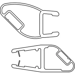 HSK Ersatzteile Magnetprofil 180° für 6 mm Glas, Transparent, E100055-180-6-S-99 E100055-180-6-S-99