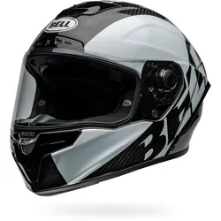Bell Race Star DLX Flex Offset, Integralhelm - Schwarz/Weiß - L