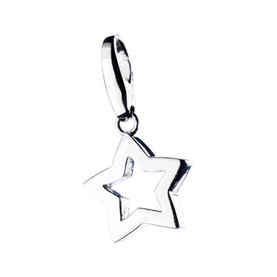 Charm Stern "Stern durchbrochen, Silber 925", silber, GIORGIO MARTELLO MILANO, Charms, Damen, Silber 925 (Sterlingsilber)
