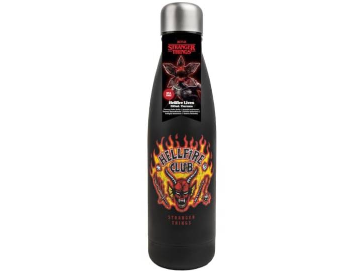 Cinereplicas Stranger Things - Gourde Isotherme Hellfire Lives Stranger Things - 500 ml - Acier Inoxydable - Licence Officielle