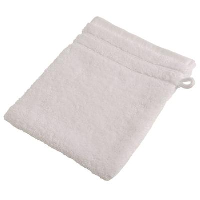 Waschhandschuh WEWO FASHION "9518W", weiß, B:16cm L:21cm, Frottee, Waschlappen, saugstark