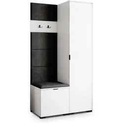 GARDEROBENSCHRANK LORI 95/181/51 cm Modern Weiß