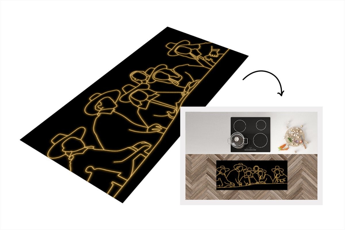 KitchenYeah Keukenloper Vinyl Rechthoekig