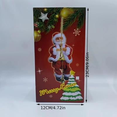 Uplift Essentials Climbing Santa Christmas Decoration Doll red