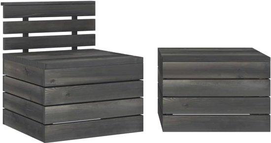 Famanu Gartenbank Set - Modulares Design - Dunkelgrau