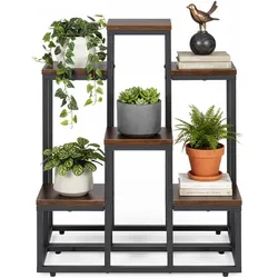 Modernhome, Pflanzenständer + Blumentreppe, Pflanzenständer für Blumen Dekorationen 6 Regale Loft