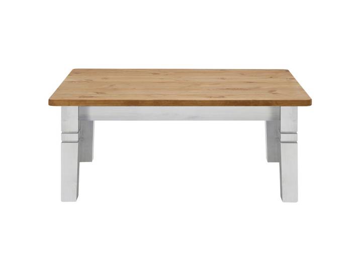 Boxxx Couchtisch, Weiß, Laugenfarbig, Holz, Kiefer, massiv, rechteckig, eckig, 78x46x120 cm, Holzmöbel, Holztische, Couchtische Holz