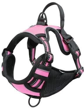 Uplifted Finds Heavy Duty No Pull Reflective Adventure Harness pink m