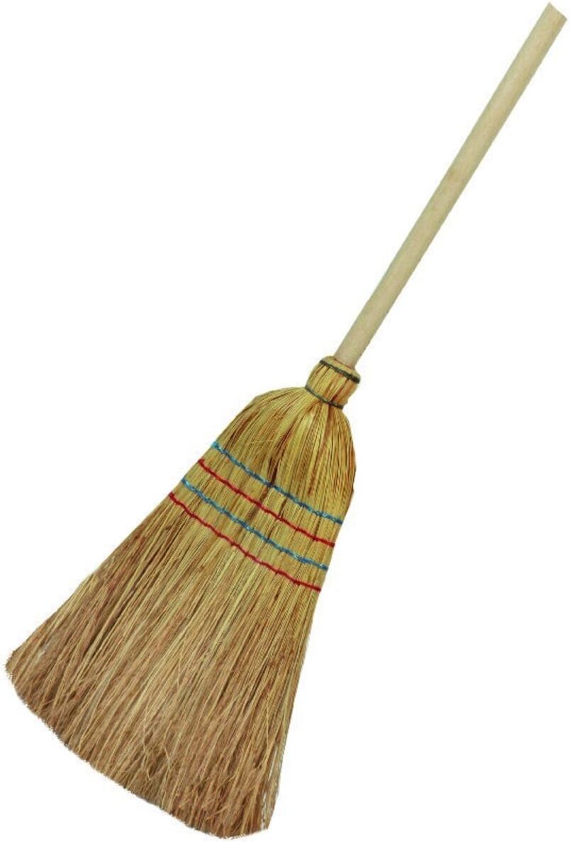 floraworld Reisstrohbesen 4-Naht mit Stiel 135 cm (010686)