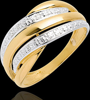 Edenly Ring Kobra in Gelbgold - 4 Diamanten
