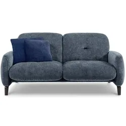 Segmüller Werkstätten Sofa 2x70cm Luisa01 Stoff Blau Dunkelblau