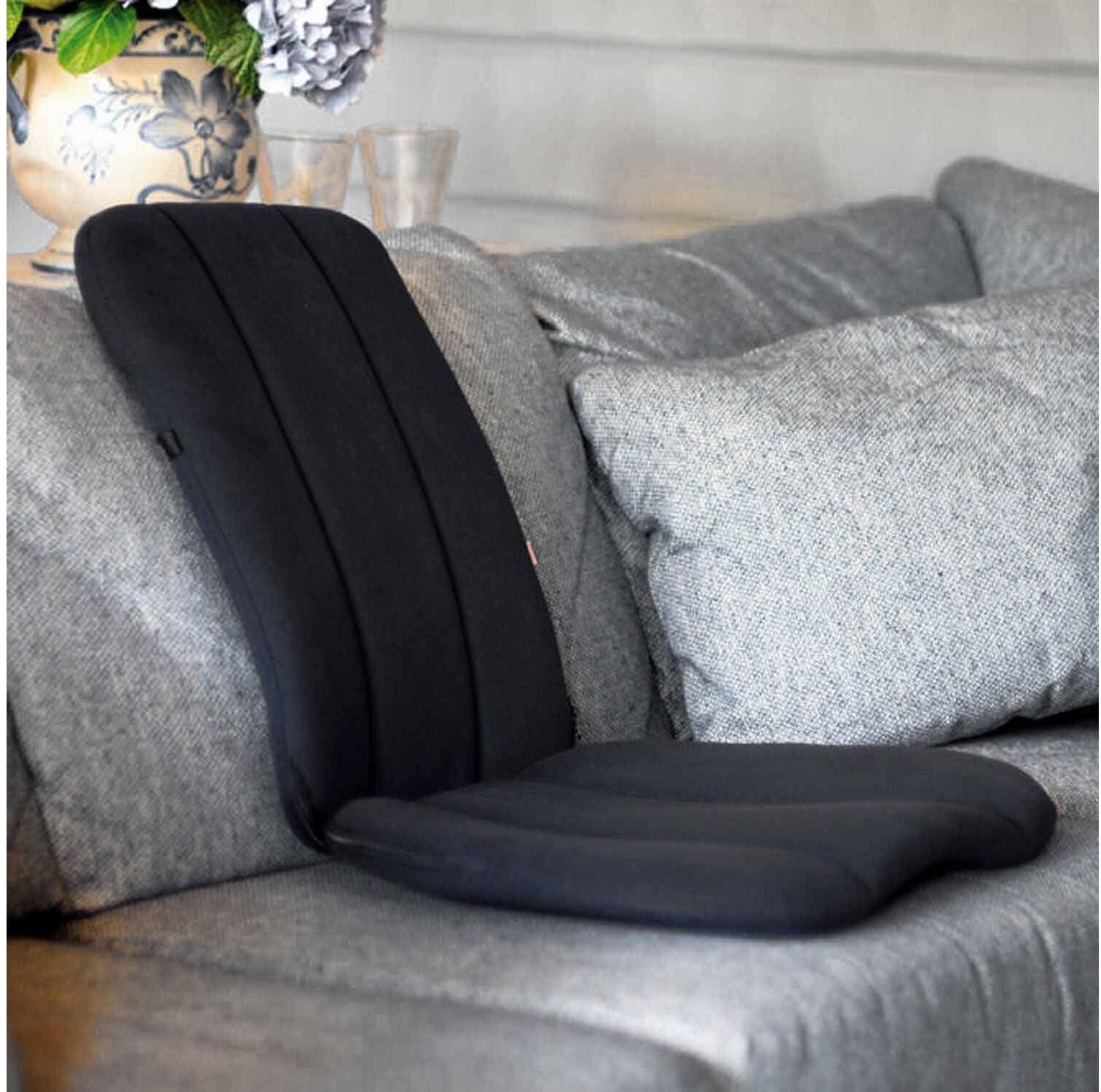 Sitzauflage SISSEL "DorsaBack 1 Stück", schwarz, B:31cm T:50cm, Polyester, Polsterauflagen, Sitzauflage schwarz B/H/T: 31cm x 50cm