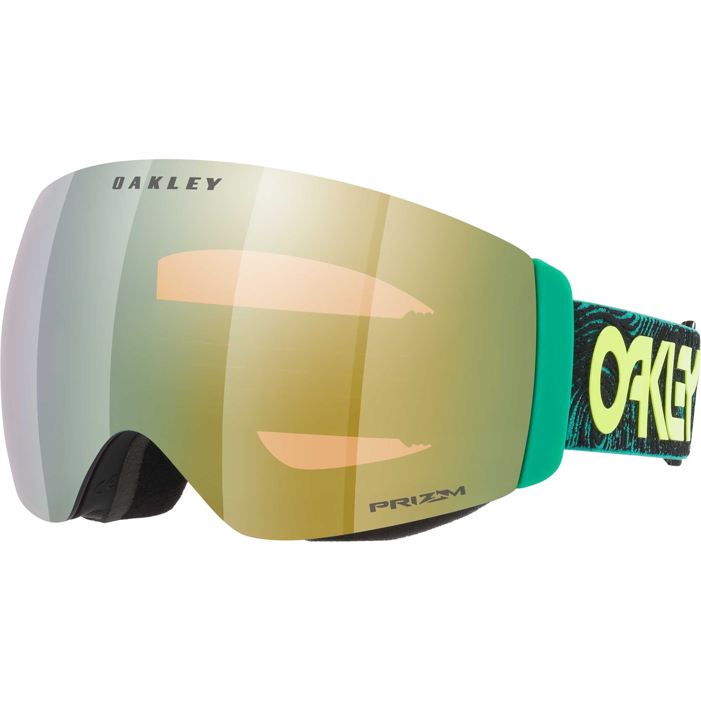 Oakley Flight Deck Pro M Skibrille Skibrillen celeste finger-prizm sage gold Trekking