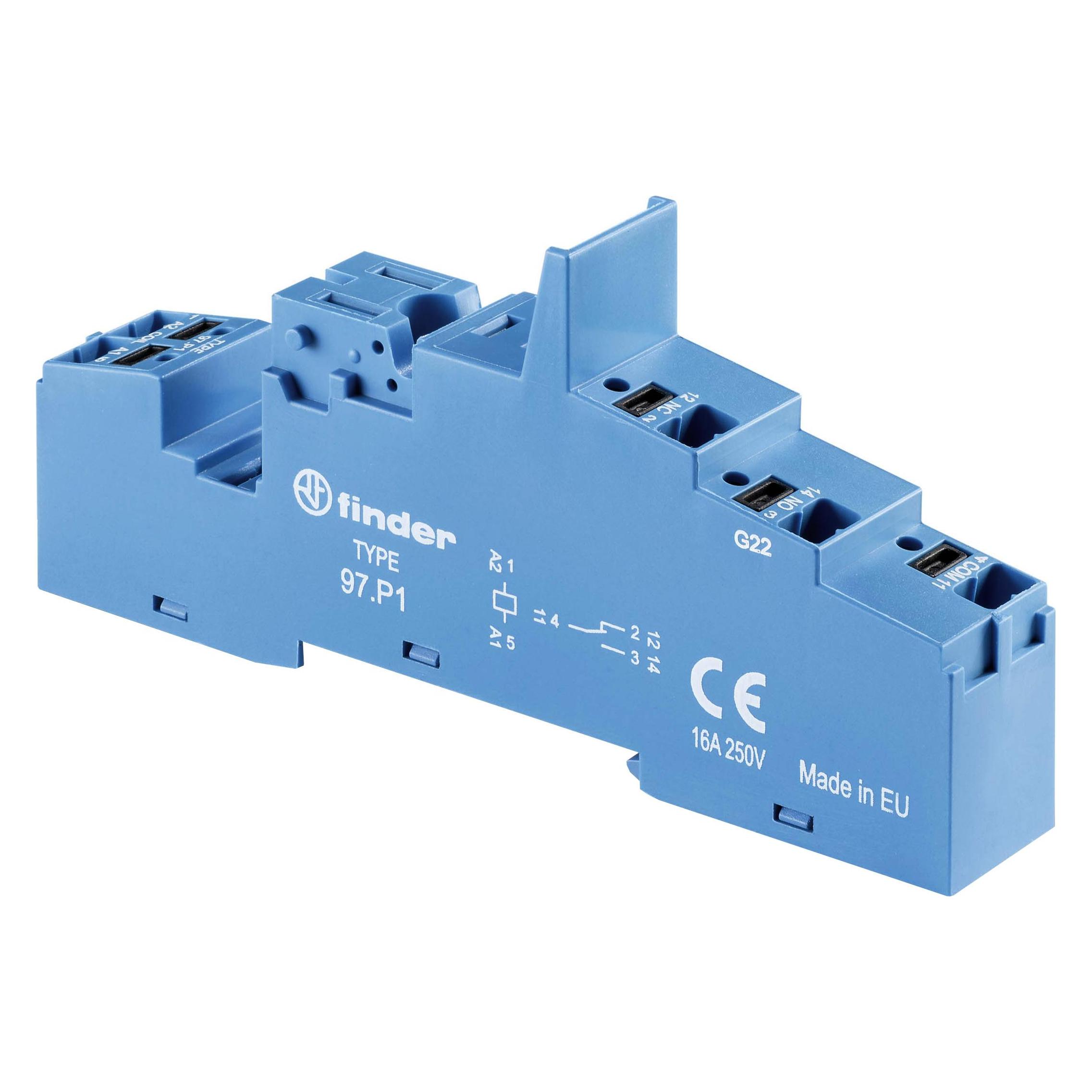 Finder Relaissockel 1 St. 97.P1 Serie 46, Serie 99, Serie 86 46.61, 99.02, 86 (Relaissockel) (97.P1)