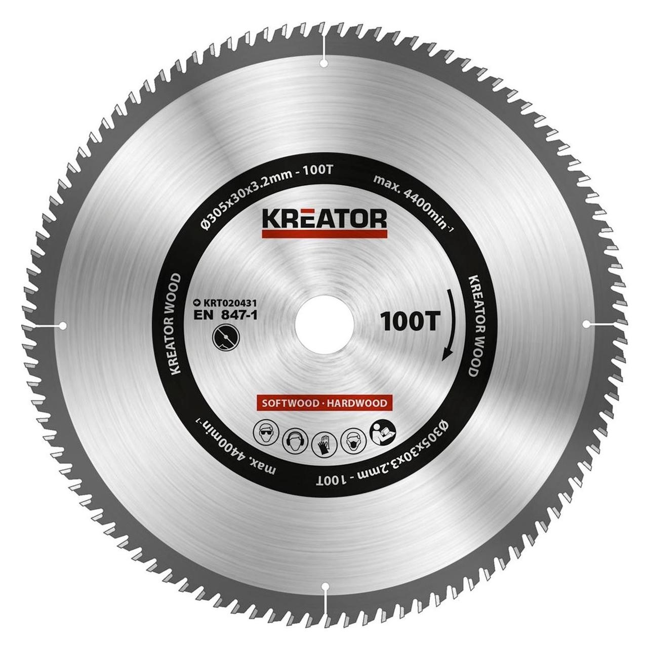 Kreator KRT020432 Zaagblad hout 305 mm - 60T (KRT020432)