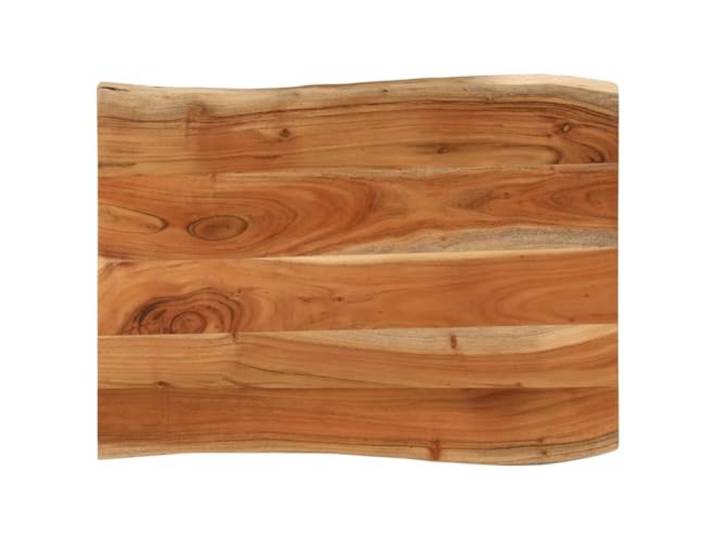 Kaorsrow Tischplatte Massivholz Akazie Baumkante 80x60x3,8 cm Rustikale Holzplatte mit Naturkante für Beistelltisch und DIY Projekte in Wohnzimmer oder Büro.