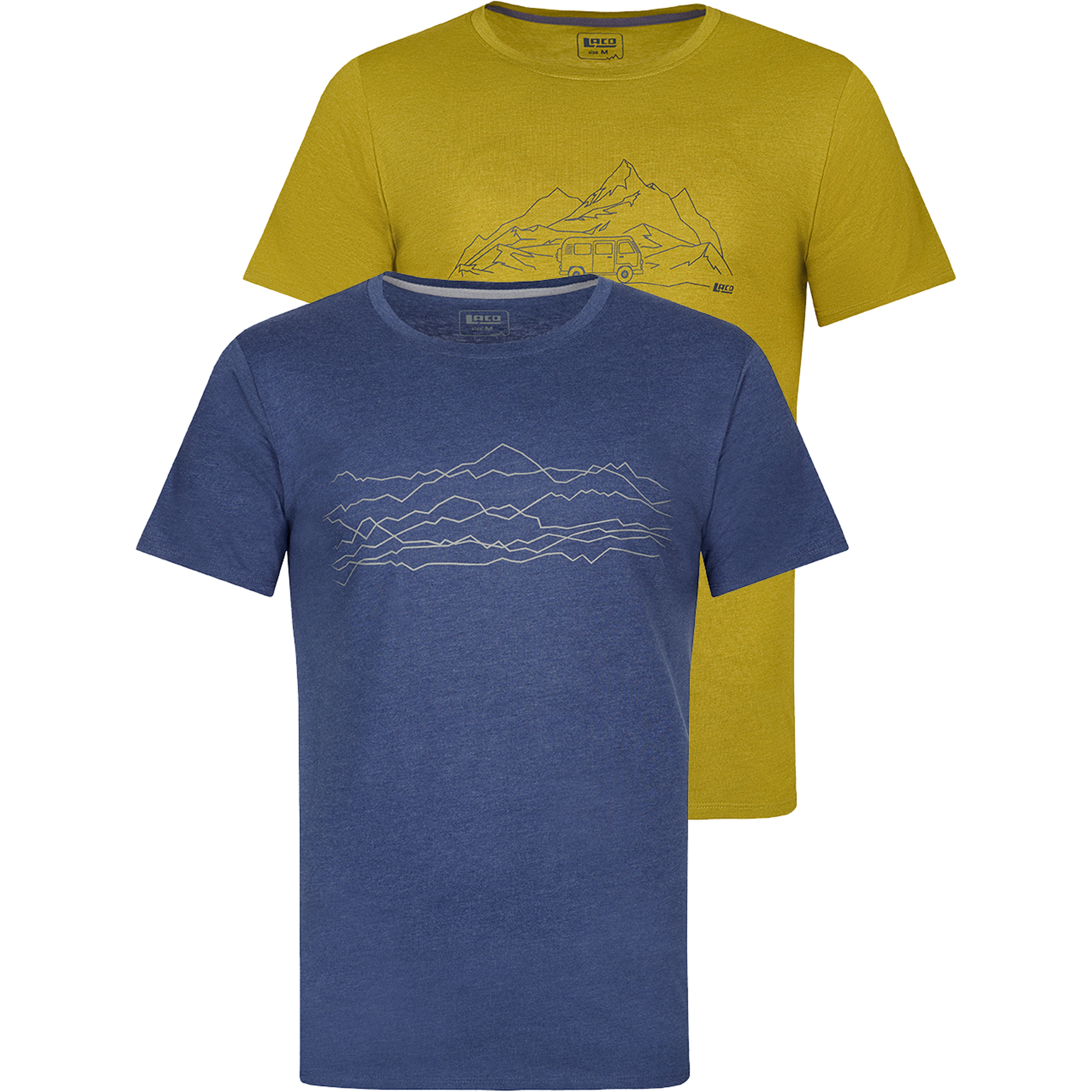 LACD Miracle + Van Bundle Herren T-Shirts gelb Größe S Sportklettern | Lifestyle Hautfreundlich