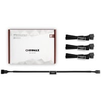 NA-SEC1 chromax black, Verlängerungskabel schwarz, 30cm, 4 Stück