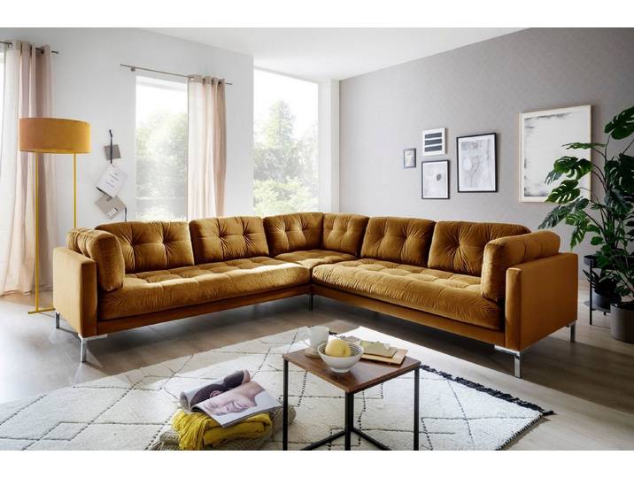 OTTO home Wohnlandschaft Landau U-Form, in Cord-Stoff mit Metallfuß