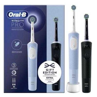 Oral-B Vitality Pro D103 Duo 4210201446514 Elektrische Zahnbürste Rotierend/Pulsierend Weiß, Blau, Schwarz