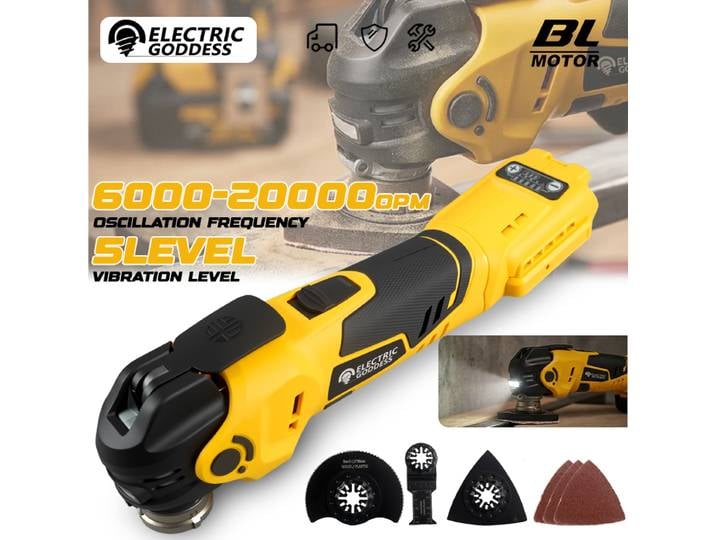 Déesse électrique sans brosse multi-outil pour DeWalt 20V batterie broche sans fil Vibration bois outil électrique tondeuse scie