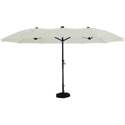 Leco Doppel-Sonnenschirm* mit LED-Beleuchtung - 145x16x45cm - anthrazit -
