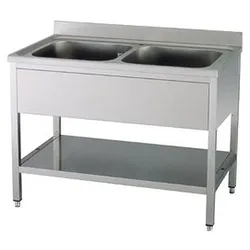 KBS Gastrotechnik Spültisch mit Aufkantung B 120cm