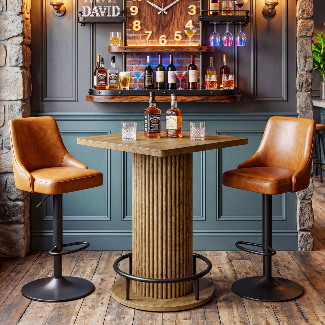 Blue Elephant 70 cm Home Bar Cabinet Brown 100cm H X 70cm D X 70cm L