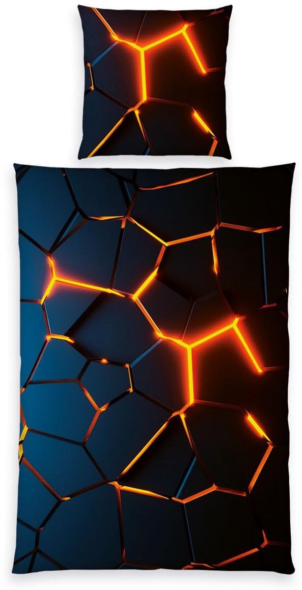 Ibenzoa Adembenemend 3D-effect katoenen beddengoedset met ritssluiting
