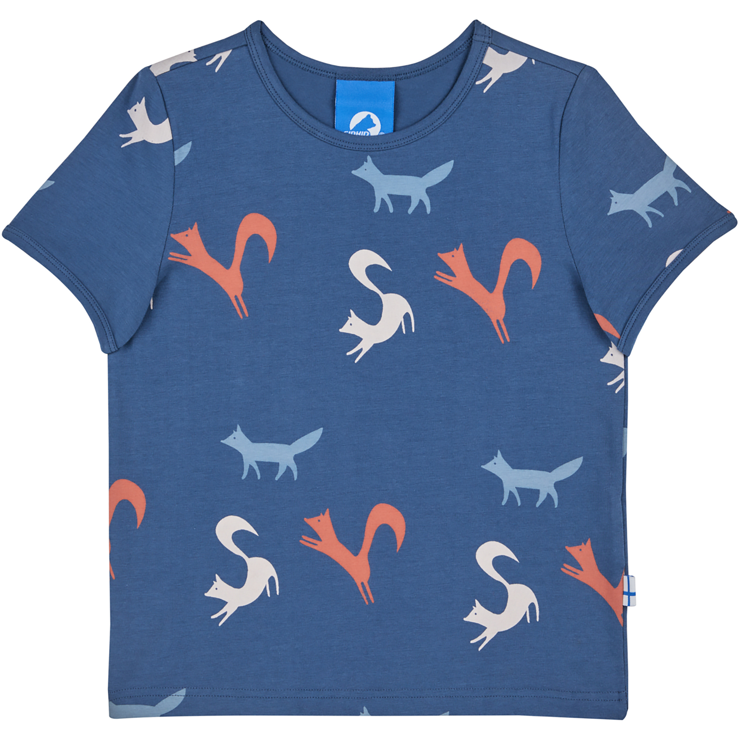 Finkid Ilta Kinder T-Shirts blau Größe 104 Lifestyle Hautfreundlich