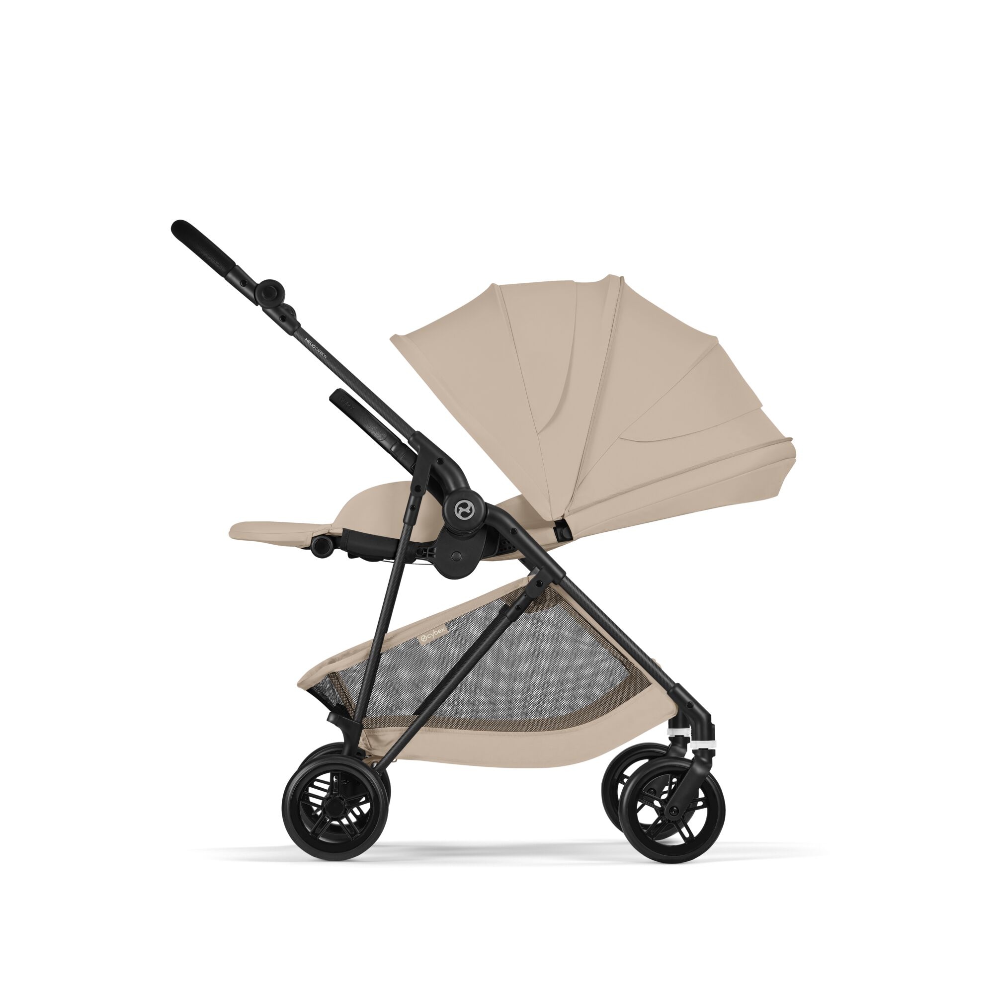 Kinder-Buggy CYBEX "Cybex Gold, Melio Carbon", Baby, beige (almond beige), Kinderwagen Kinder-Buggy