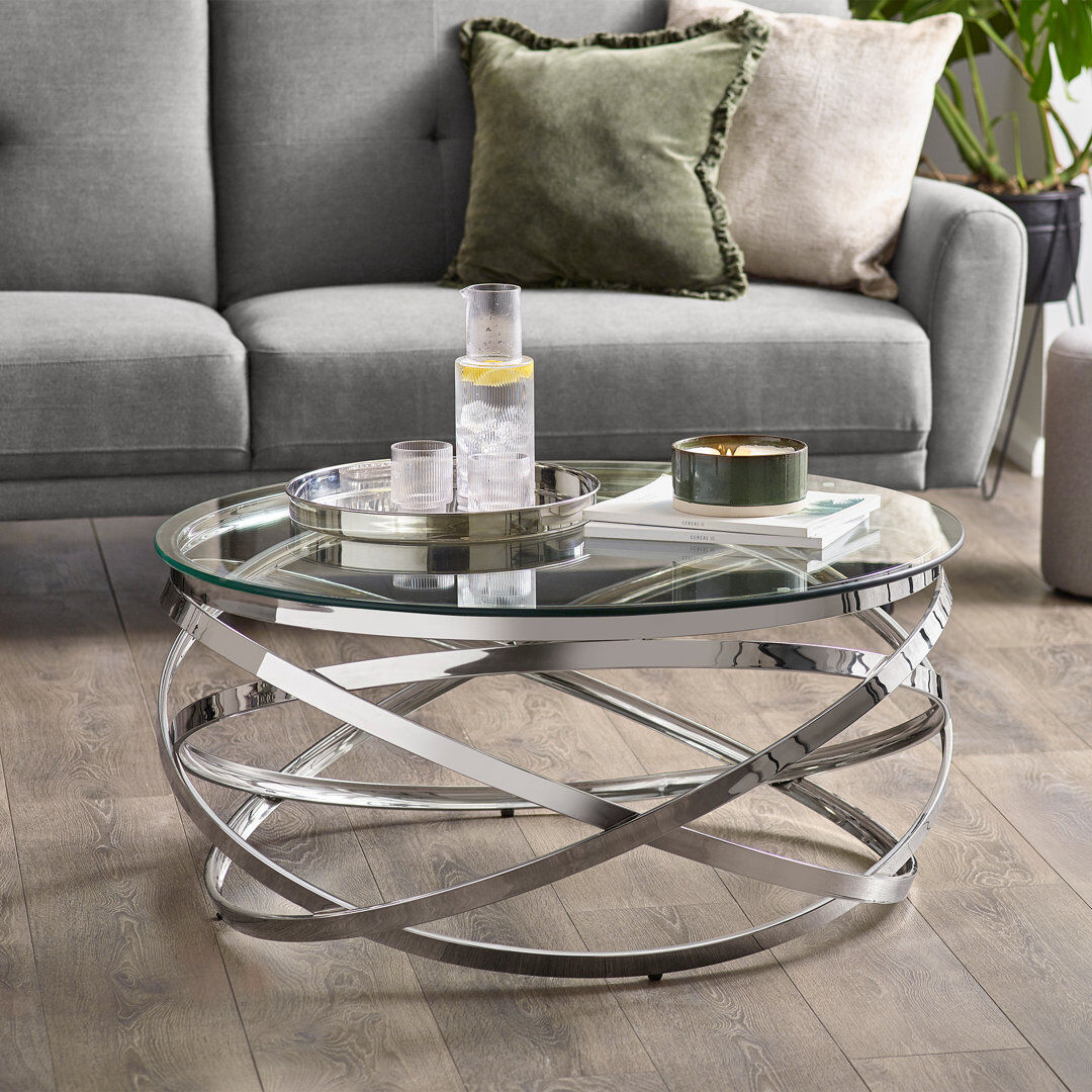 Ivy Bronx Dack Frame Coffee Table Silver 42cm H X 88cm W X 88cm D