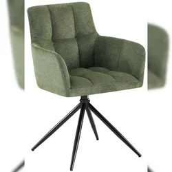 Proregal CHEFGASTRO Esszimmerstuhl LA SERENA Stoff HxBxT 87x59x59cm Stoff Grün Küchenstuhl
