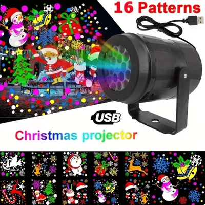 Inspire Picks Snowflake Christmas Laser Projector Light 16 Pattern Waterproof LED Snowflake Christmas Laser Projector Light 16 Pattern Waterproof LED