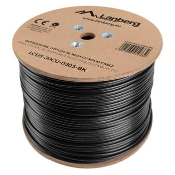 Lanberg LCU5-30CU-0305-BK Netzwerkkabel U/UTP (UTP) (U/UTP, CAT5e, 305 m) (LCU5-30CU-0305-BK)