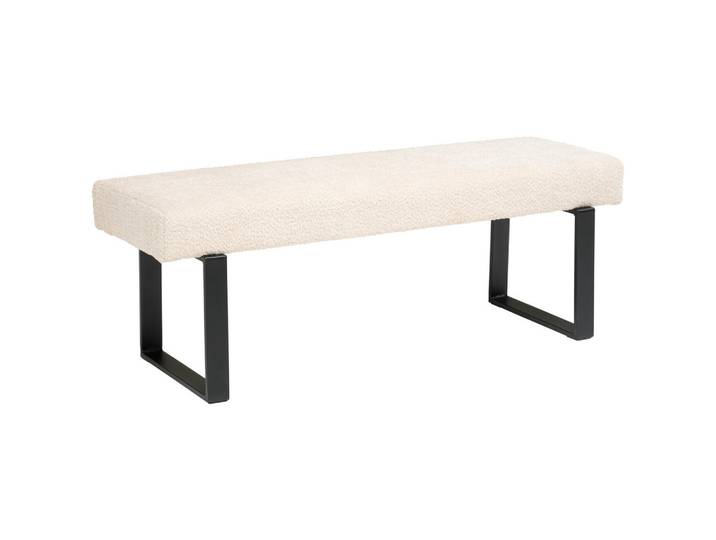 Livetastic Sitzbank, Beige, Metall, 3-Sitzer, 140x49x47 cm, Esszimmer, Bänke, Sitzbänke