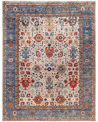 Overton "Serapi One-of-a-Kind Hand-Knotted Area Rug - Gray - 8' 11"" x 11' 9"""