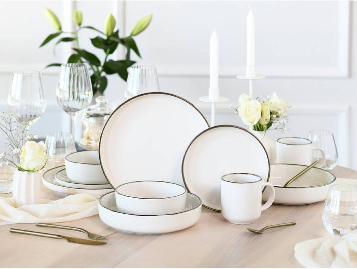 Kombiservice Nordic Festive 10er-Set Beige/Creme
