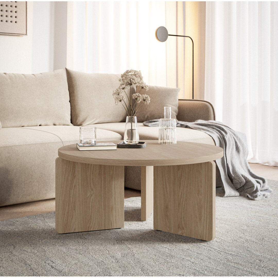 Gracie Oaks Preffines Coffee Table Beige