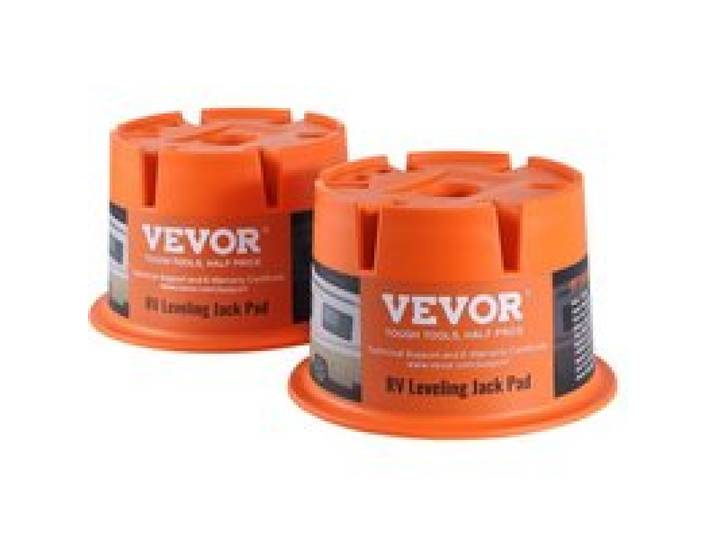VEVOR Lot de 2 Blocs de Cric de Caravane, Capacité 0,9 T/PCs, Bloc de Nivellement pour Camping-Car, Blocs Stabilisateurs en Polypropylène, Accessoires de Voyage pour n'Importe Quel Cric à Sellette