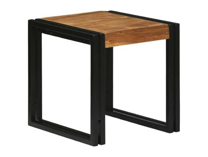 GPUTYGHN Nestingtisch 3 STK. Braun und Schwarz 50 x 40 x 45 cm Industrieller Loft-Stil, platzsparend ineinanderstellbar, vielseitig als Couchtisch oder Seitentisch