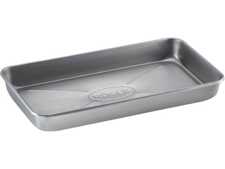 Grillschale RÖSLE Universalschale PRO , silber (edelstahl), B:22cm H:5cm, Edelstahl, Backbleche, Grillschale, für Grill und Backofen geeignet