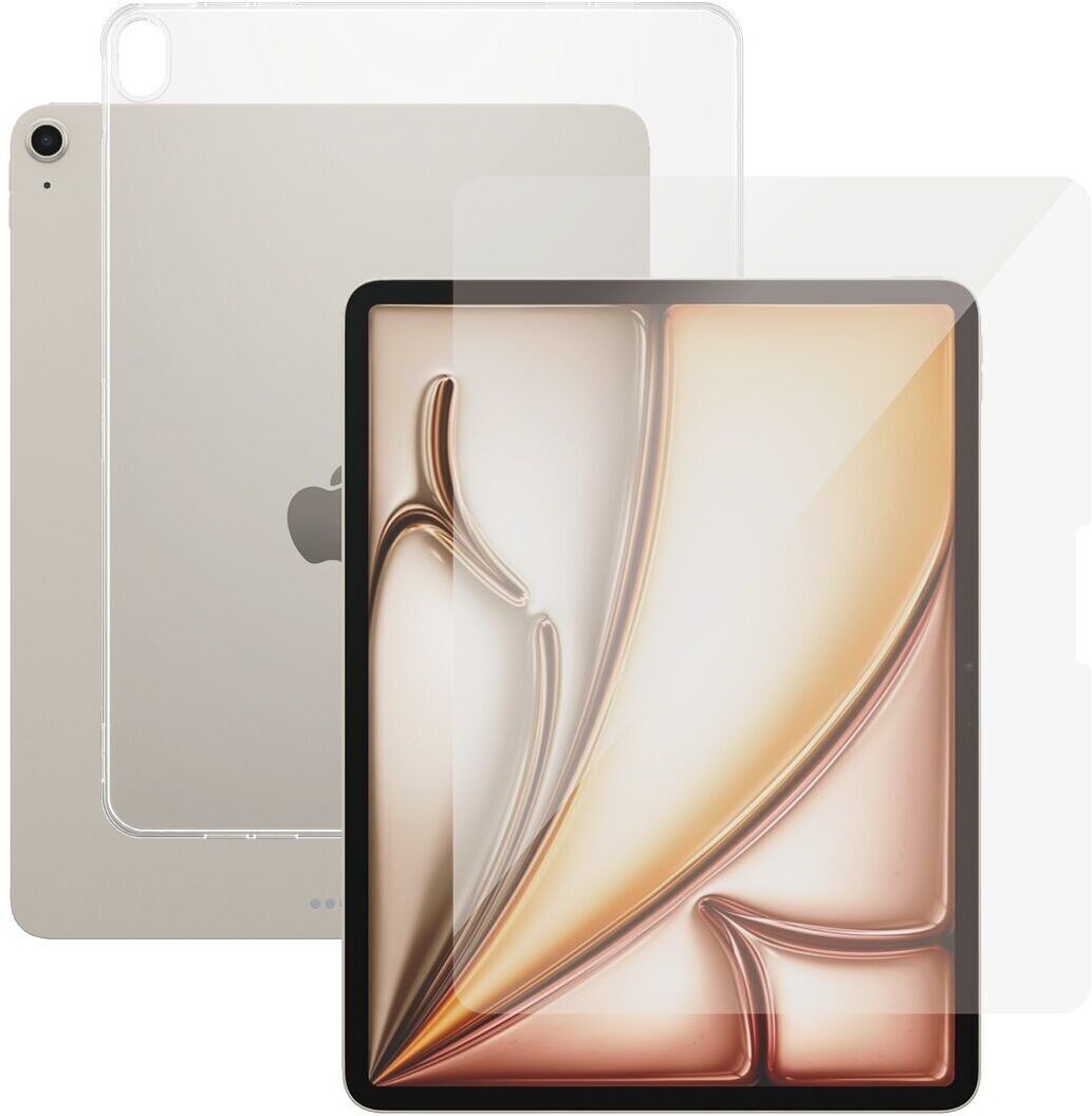 Transparente iPad-Hülle & Displayschutz   PanzerGlass™   iPad Air (2024-2025)   13" - Refurbished