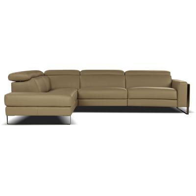 Ecksofa CALIA ITALIA "Pier, Design und erstklassiger Sitzkomfort im Einklang, L-Form", beige, B:310cm H:78cm T:227cm, Sofas, Ecksofa, in hochwertigem Lederbezug, 310 cm Breite