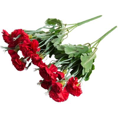 Kunstblume BOTANIC-HAUS "Nelkenbusch", rot, B:15cm H:35cm T:15cm Ø:15cm, Kunststoff, Kunstpflanzen
