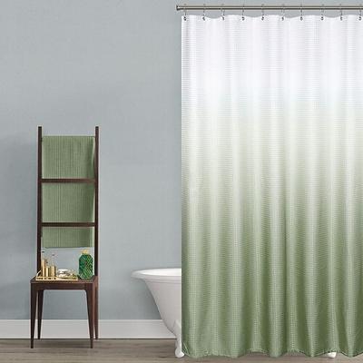 Duschvorhang-Sets 180cm duschvorhang grün für Badezimmerzubehör Textil-Polyester wasserdichter moderner Duschvorhang-Liner mit 12 Haken