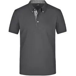 Polo-Shirt Plain "JN964" - XL - graphite/graphite-white