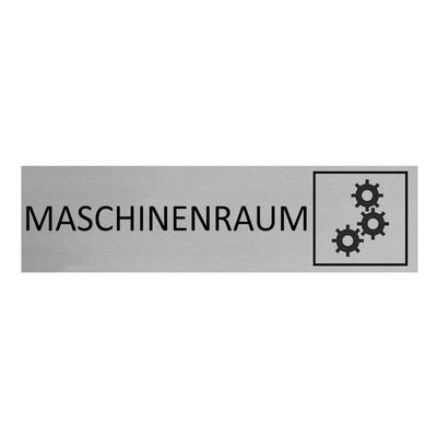 CombiCraft Aluminium Türschild Maschinenraum 165x45mm mit 3M-Tape